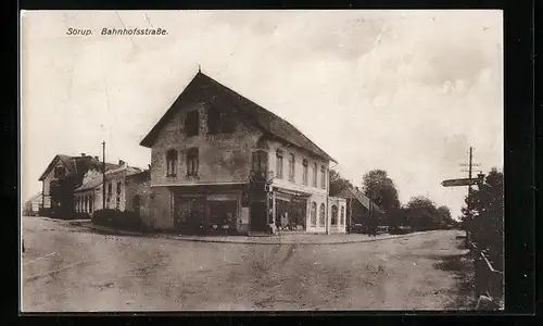 AK Sörup, Partie in der Bahnhofsstrasse