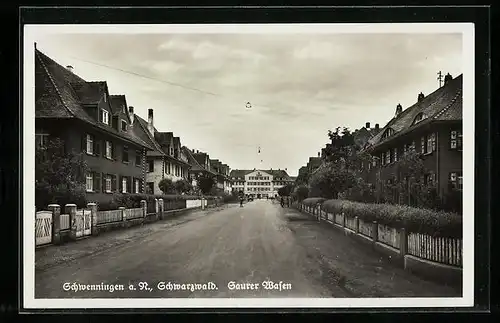 AK Schwenningen a. N., Saurer Wasen mit Restaurant Tanne