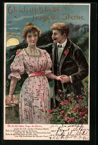 Präge-AK Ob ich dich liebe frage die Sterne