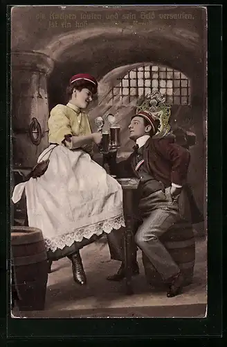 AK In die Kneipen laufen und sein Geld versaufen, ist ein hoher herrlicher Beruf ..., studentische Szene