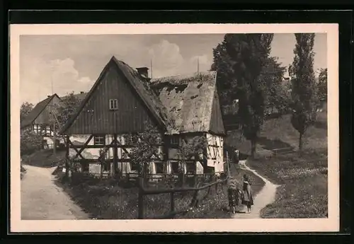 AK Oberoderwitz, Blick auf ein Haus