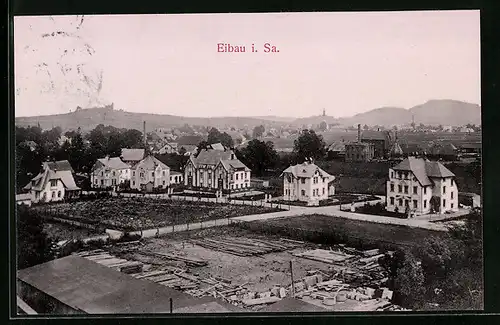 AK Eibau i. Sa., Teilansicht aus der Vogelschau