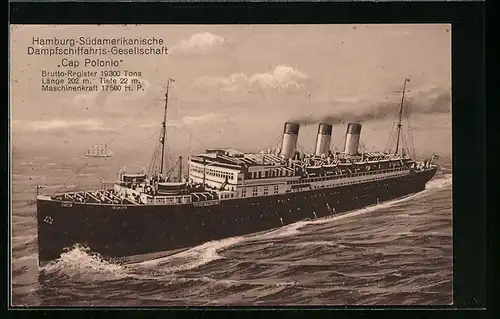 AK Passagierschiff Cap Polonio der Hamburg-Südamerikanische Dampfschiffahrts-Gesellschaft