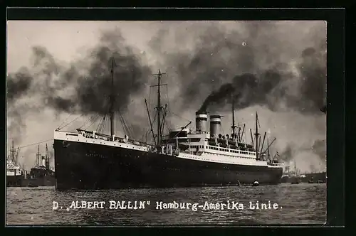 AK Passagierschiff Albert Ballin der Hamburg-Amerika Linie