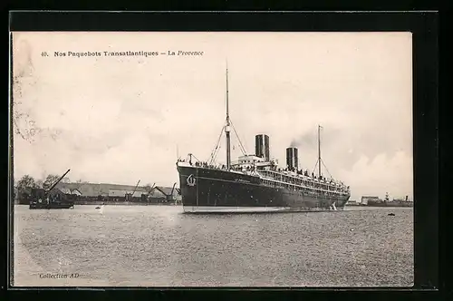AK Passagierschiff La Provence beim Ablegen
