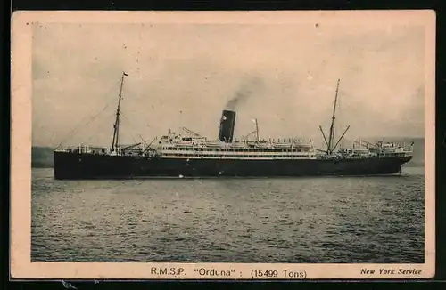 AK Dampfer RMSP Orduna, New York Service