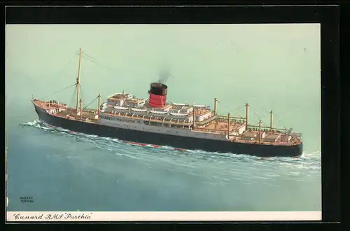 AK Passagierschiff RMS Parthia, Cunard Line