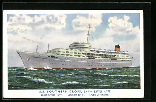 AK Passagierschiff SS Southern Cross, Shaw Savill Line