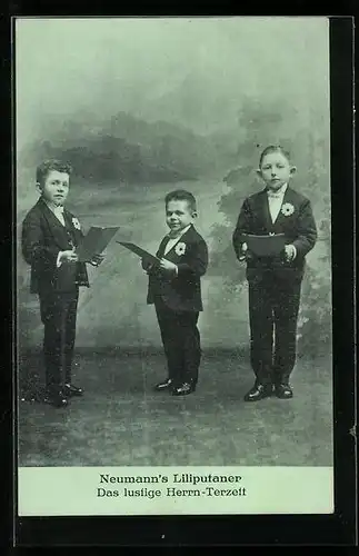 AK Neumann`s Liliputaner, Das lustige Herrn-Terzett