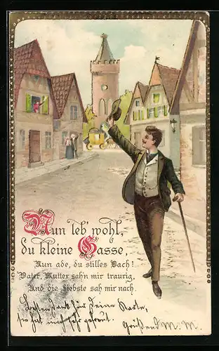 AK Mann verabschiedet sich von Frau und Nachbarn