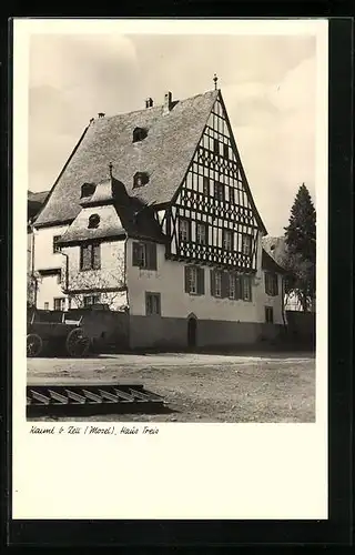 AK Kaimt bei Zell, Haus Treis mit Fuhrwerk