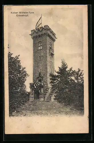 AK Hilscheid, Kaiser Wilhelm-Turm auf dem Erbeskopf
