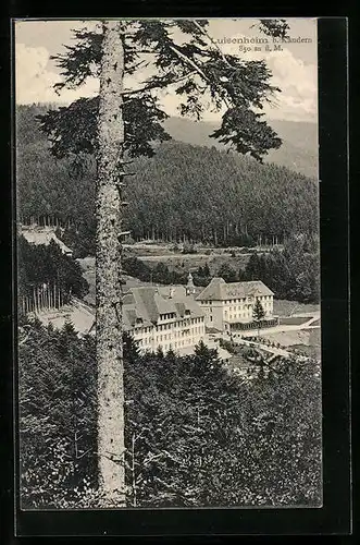 AK Luisenheim bei Kandern, Blick vom Wald auf Kurhäuser