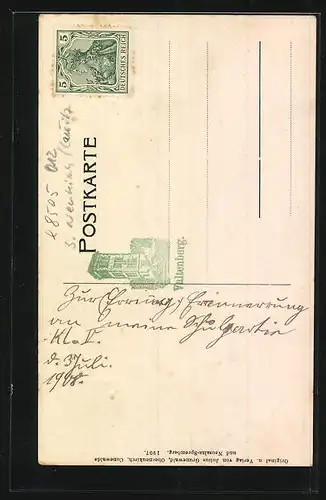 AK Valtenberg, Aussichtsturm mit Gasthaus