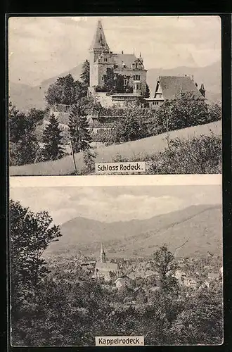 AK Kappelrodeck, Schloss Rodeck, Ortsansicht