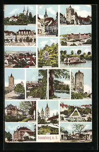 AK Naumburg a. S., Salzstrasse mit Wenzelskirche, Stadtgraben