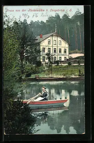 AK Langebrück /Sa., Gasthaus Haidemühle