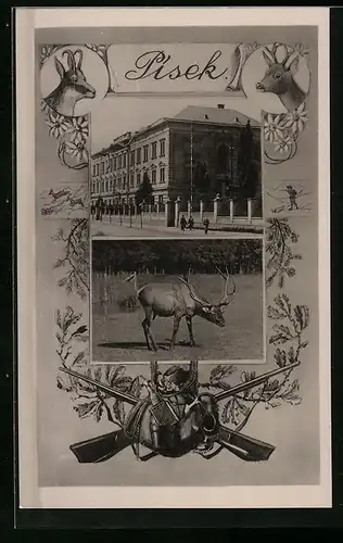 AK Pisek, Strassenpartie und Hirsch