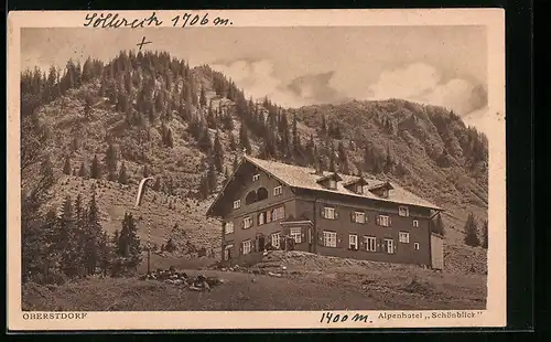 AK Oberstdorf, Alpenhotel Schönblick