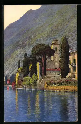 Künstler-AK Photochromie Nr. 3312: Oria, Häuser am Fluss