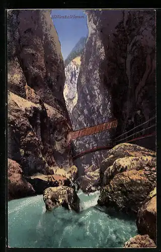 Künstler-AK Photochromie Nr. 11861: Brücke über Fluss