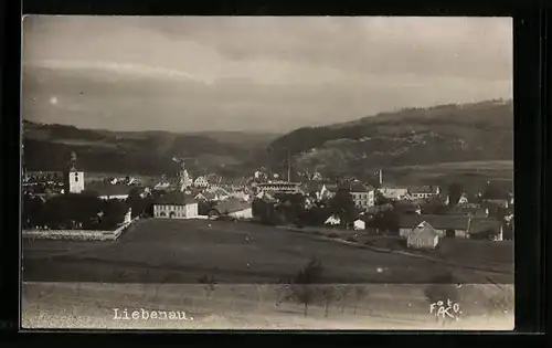AK Liebenau, Ortsansicht mit Blick ins Land