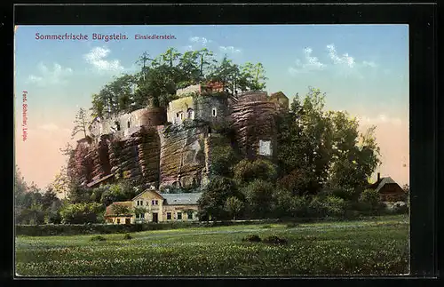 AK Bürgstein, Blick zum Einsiedlerstein