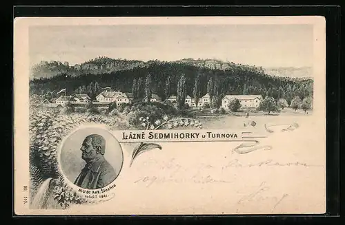 AK Lázne Sedmihorky u Turnova, Ant. Slechta, Ortsansicht