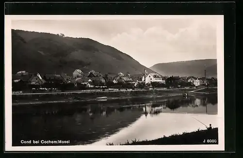 AK Cond b. Cochem, Ortsansicht mit Uferpartie