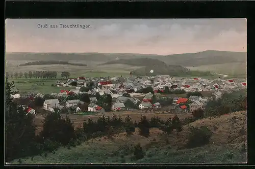 AK Treuchtlingen, Ortsansicht aus der Vogelschau