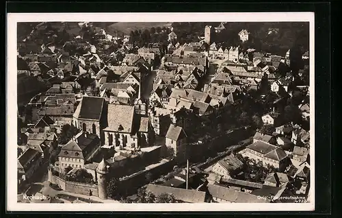 AK Kronach, Fliegeraufnahme des Ortes