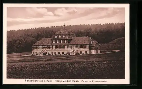 AK Benneckenstein i. Harz, Georg Zeidler-Haus, Ferien- und Erholungsheim
