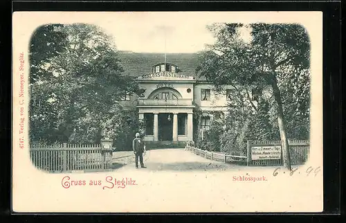 AK Berlin-Steglitz, Hotel Schlosspark, Frontansicht