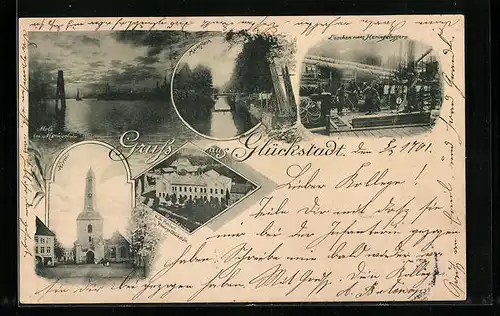 AK Glückstadt, Gymnasium, Marktfleth, Kirche