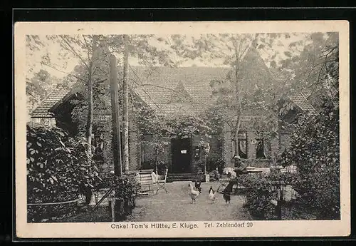AK Zehlendorf, Gasthaus Onkel Tom`s Hütte, E. Kluge