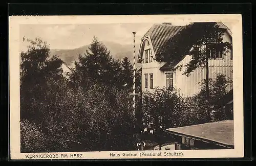 AK Wernigerode am Harz, Gasthaus Gudrun, Pensionat Schultze