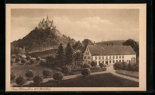 AK Hechingen, Gasthaus zum Brielhof, Burg Hohenzollern