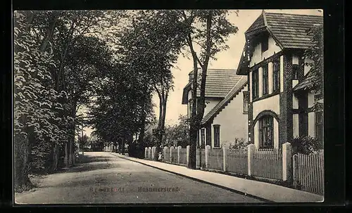AK Bredstedt, Husumstrasse mit Wohnhäusern