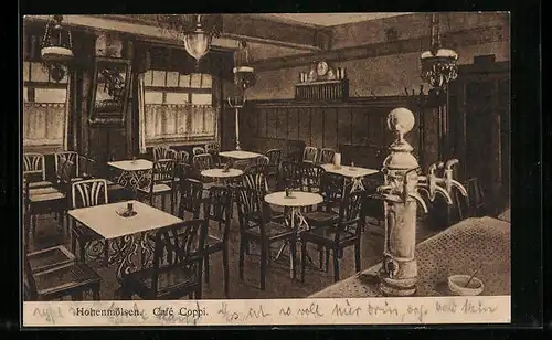 AK Hohenmölsen, Innenansicht Café Coppi