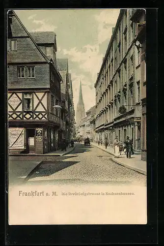 AK Frankfurt a. M., Die Dreikönigstrasse in Sachsenhausen