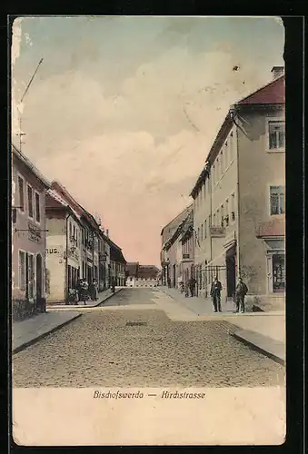 AK Bischofswerda, Partie in der Kirchstrasse