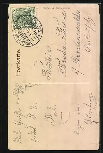 AK Bischofswerda, Partie in der Kirchstrasse