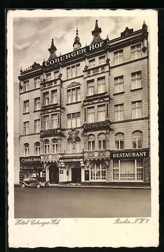 AK Berlin, Hotel Coburger Hof, Georgenstrasse 23