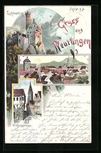 Lithographie Reutlingen, Lichtenstein, Wilhelmstrasse