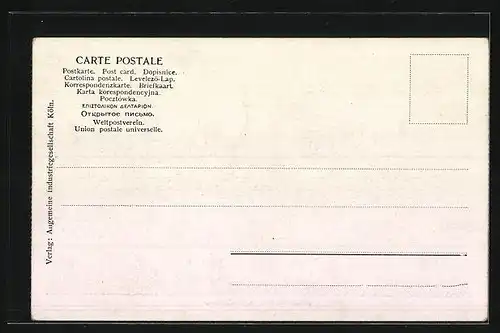 AK Stuttgart, Königsbau mit Strassenbahnen