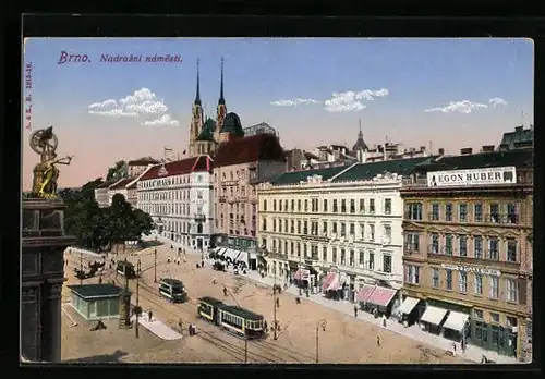 AK Brünn, Strassenbahnen auf dem Bahnring