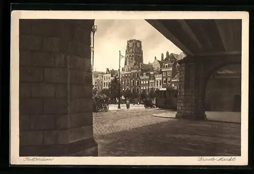 AK Rotterdam, Groote Markt, Strassenbahn