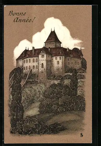 Künstler-AK Blonay, Le Chateau