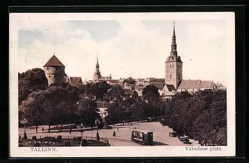 AK Tallinn, Vabaduse plats, Strassenbahn