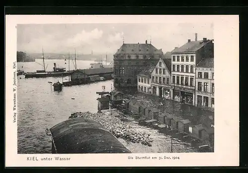 AK Kiel, Die Sturmflut am 31. Dezember 1904
